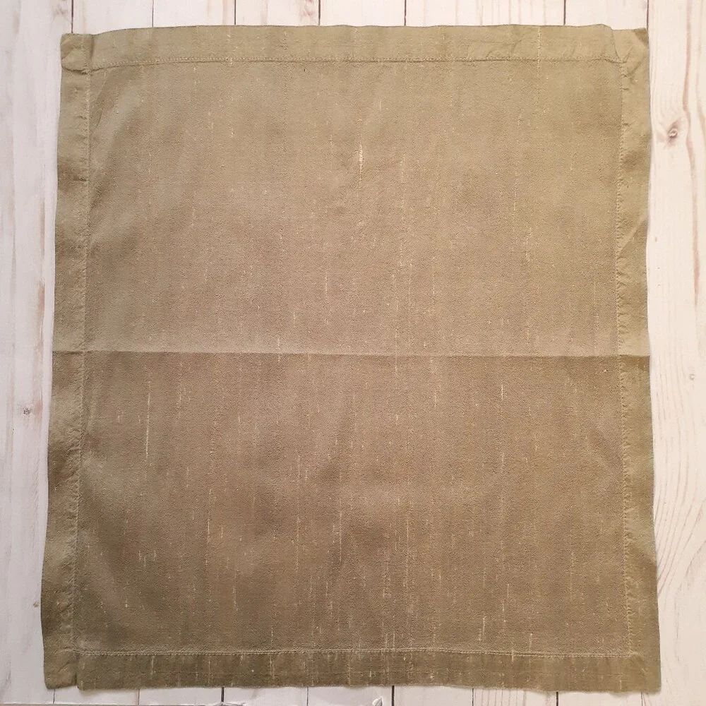 Pottery Barn Silk Napkins - 8 count Gold Brown Ecru
